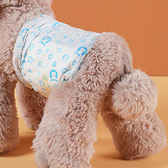 Disposable Dog Nappies Male, Male Dog Wraps, 12pcs Dog Belly Bands, Wetness Indicator, Super Absorbent, Leak-Proof, Incontinence,Stretchy Pants, 4 Size for 3 - 25kg Male Dog