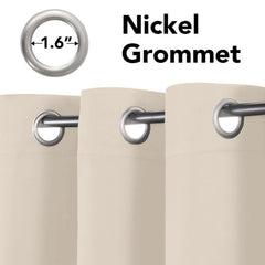 2pcs Full Blackout Curtains, 100% Polyester Fabric, Privacy Protected, Sound proof, Energy saving Grommet Top Curtains for Bedrooms, Living Room, Home Decor & Room Decor