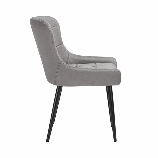 Indus Valley Kia Ceramic Extending Dining Table + 6 Grey Chairs, Seats 6-8