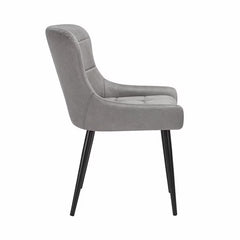 Indus Valley Kia Ceramic Extending Dining Table + 6 Grey Chairs, Seats 6-8