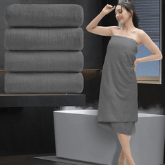 Pack of 2 Jumbo Bath Sheet 90 x 140 cm Premium 100% Egyptian Cotton Luxury Towel Ultra Soft & High Absorbent Quick Dry Hotel Quality Extra Large Bathroom Towels