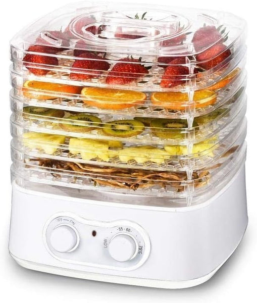 HomeTronix 5 Tray Mini Electric Food Dehydrator Fruit Dryer Meat Vegetables Beef Preserver Machine Beaf Jerk