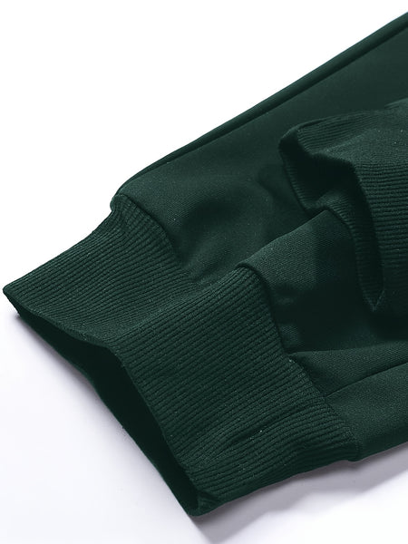 Three-pc Men's Solid Color Plain Elastic Waistband Drawstring Ribbed Cuffed Casual Jogger Pants, Men's Dress Administrative Trousers