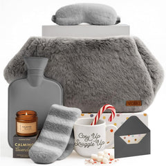 Mother'S Day Gift for Her - Birthday Pamper Gifts for Women with Hot Water Bottle Belt, Socks, Mug, Candle, Sleep Mask, & Colouring Book with Pencil, Self Care Box