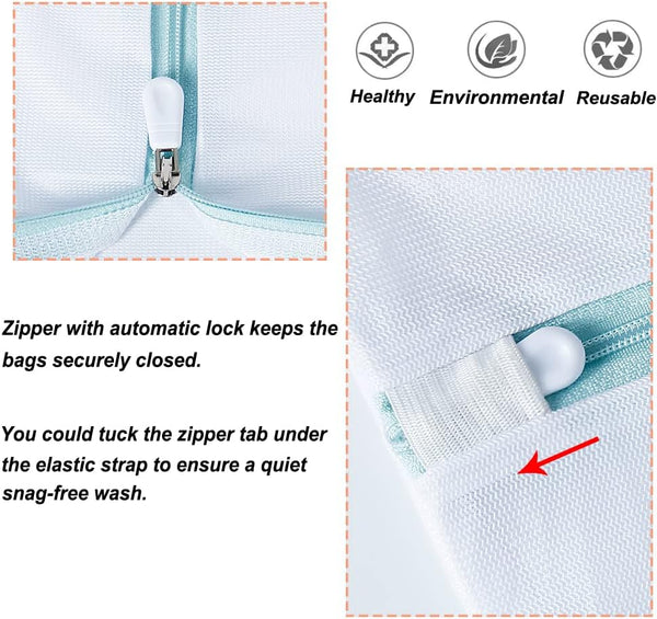 Tenn Well Extra Large Mesh Laundry Bags, 2 Pack 43 X 35 Inch Jumbo Delicates Bag for Washing Machine, Large Mesh Bags for Delicates, Coats, Blankets, Bedding, Toys, Pet Items