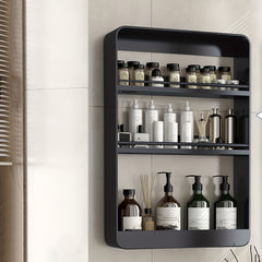 1 Model 2/3/4-Tier Heavy-Duty Carbon Steel Wall Shelf - Space-Saving Adhesive/Screw-Mountable (No Drilling) Multi-Purpose Storage Rack for Kitchen & Bathroom - Heavy Duty Shelving Unit, Easy Assembly, for renter-Friendly, Black/White Options, Utility