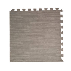 Samuel Alexander 12 Piece Grey Wood Effect EVA Foam Floor Protective Tiles Mats 60x60cm Each Set For Gyms, Kitchens, Garages, Camping, Kids Play Matting, Flooring Mats Set Covers 4.32 sqm (46.5 sq ft)