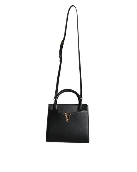 Versace La Medusa Crossbody Bag Black Leather Wo