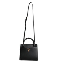Versace La Medusa Crossbody Bag Black Leather Wo