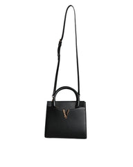 Versace La Medusa Crossbody Bag Black Leather Wo
