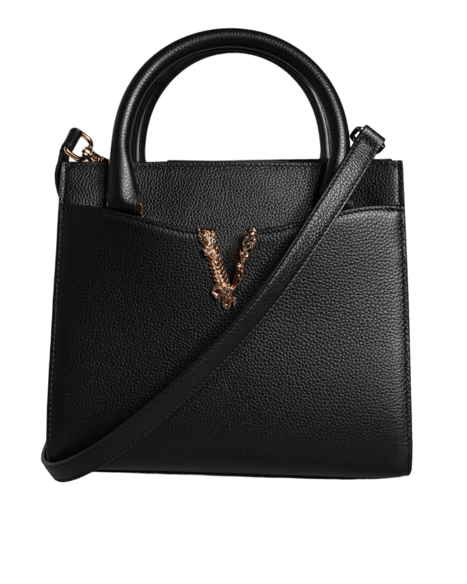 Versace La Medusa Crossbody Bag Black Leather Wo
