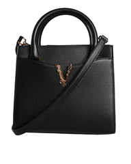 Versace La Medusa Crossbody Bag Black Leather Wo