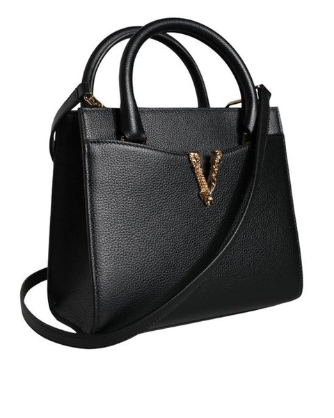 Versace La Medusa Crossbody Bag Black Leather Wo