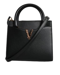 Versace La Medusa Crossbody Bag Black Leather Wo