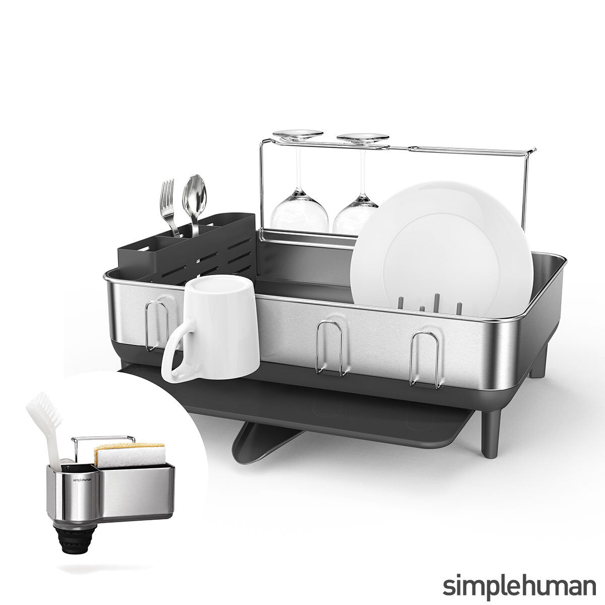 Simplehuman Dishrack & Sink Caddy Bundle