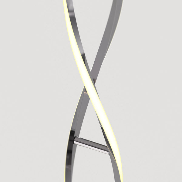 Artika Chrome Swirl LED Floor Lamp