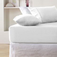 Purity Home 400 Thread Count Cotton Fitted Sheet in White, King Size