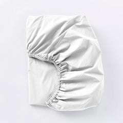 Purity Home 400 Thread Count Cotton Fitted Sheet in White, Double