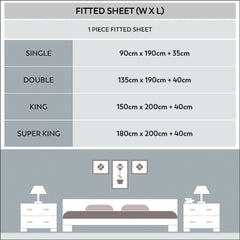 Purity Home 400 Thread Count Cotton Fitted Sheet in White, Super King