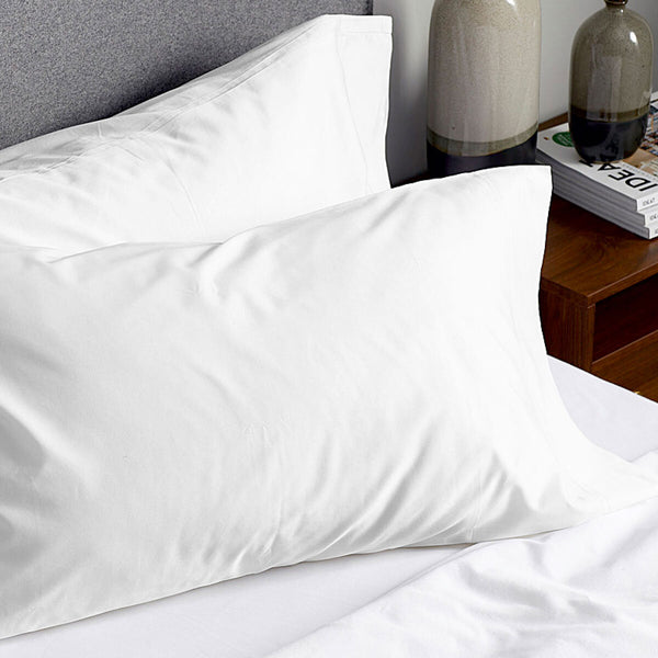 Purity Home 400 Thread Count Cotton Pillowcases, 2 Pack in White