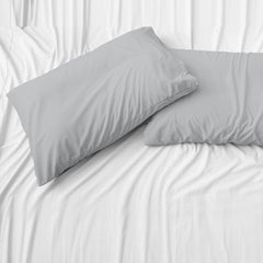 Purity Home 400 Thread Count Cotton Pillowcases, 2 Pack in Light Grey