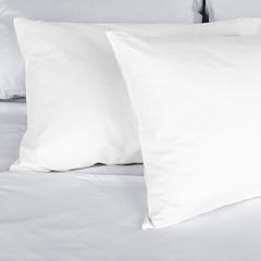Purity Home 400 Thread Count Cotton 3 Piece White Bed Set, Double