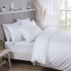 Purity Home 400 Thread Count Cotton 3 Piece White Bed Set, King Size