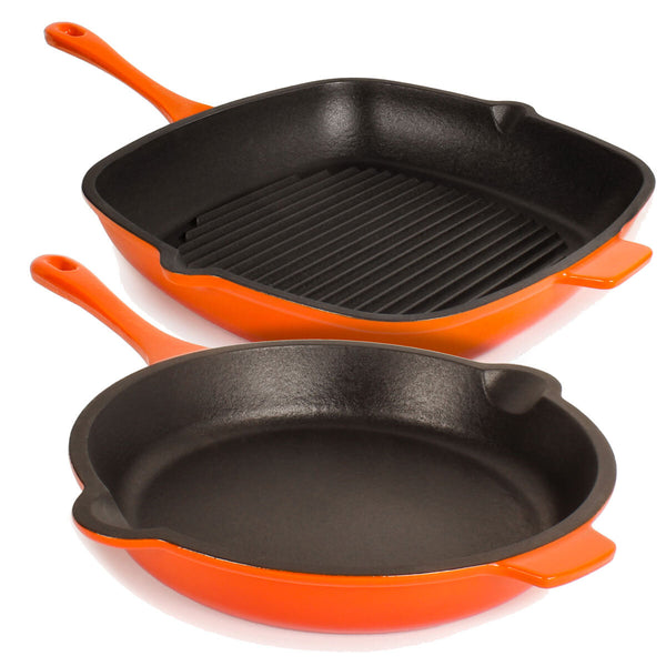 BergHOFF Neo Cast Iron 2 Piece Set in Orange