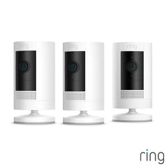 Ring Battery Stick Up Cam Triple Pack in White