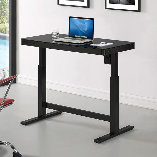 Tresanti Power Adjustable Height Tech Desk, Black