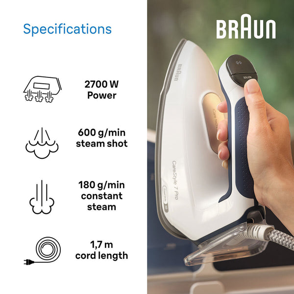 Braun CareStyle 7 Pro Steam Generator Iron in Blue, IS7282BL