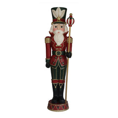 6ft (1.8m) Un-Lit Wood Carved Nutcracker