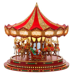 17 Inch (43.1cm) Marquee Deluxe Christmas Carousel with 240 LED Lights and Sounds