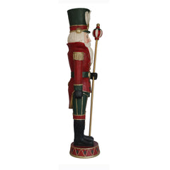 6ft (1.8m) Un-Lit Wood Carved Nutcracker