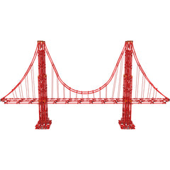 K'NEX 40 Inch Long (102cm) Architecture Golden Gate Bridge Building Set (9+ Years)