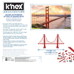 K'NEX 40 Inch Long (102cm) Architecture Golden Gate Bridge Building Set (9+ Years)