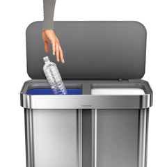 simplehuman 58L Dual Compartment Step Can Bin