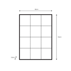 Gallery Chafford Black Window Mirror, 80 x 110cm