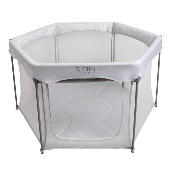 Tutti Bambini Hexa Playpen in Grey with Travel Carry Case