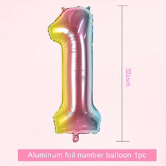 6 PCS Unicorn Theme Foil Balloons for Birthday Party  (Any Age)