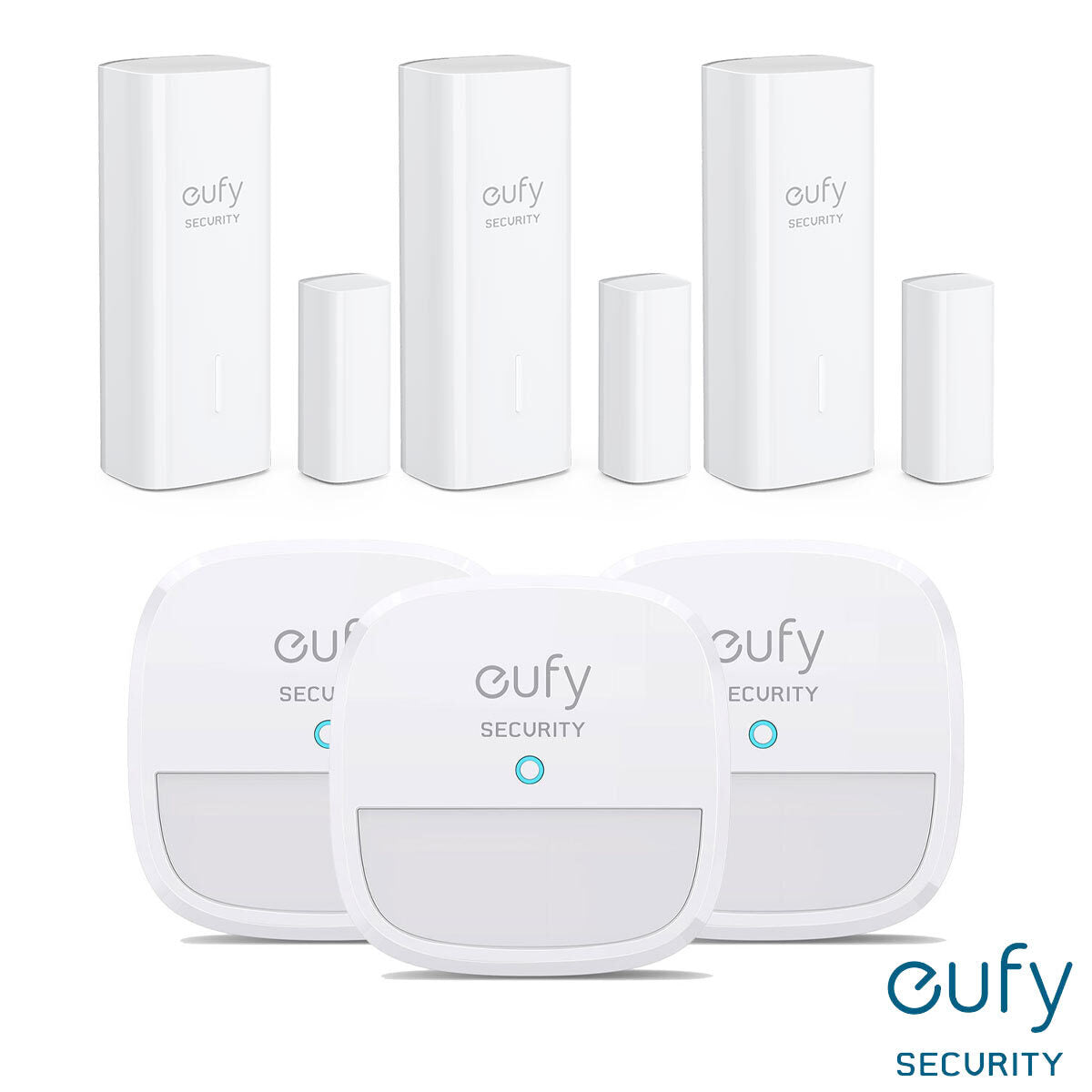 eufy Alarm Accessories Kit, x3 Motion Sensors and x3 Entry Sensors - No Monthly Fees