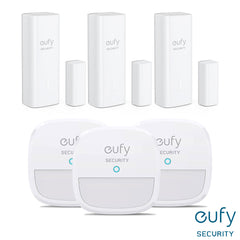 eufy Alarm Accessories Kit, x3 Motion Sensors and x3 Entry Sensors