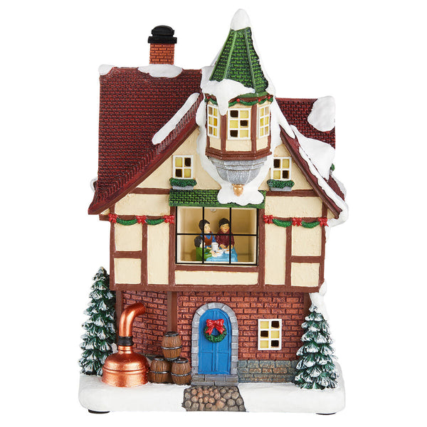 30 Piece Holiday Village Scene with LED Lights & Sounds
