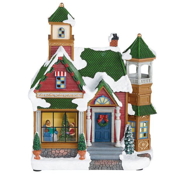 30 Piece Holiday Village Scene with LED Lights & Sounds