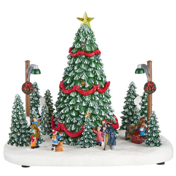 30 Piece Holiday Village Scene with LED Lights & Sounds