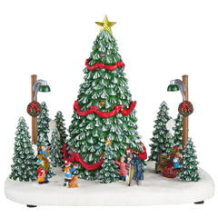 30 Piece Holiday Village Scene with LED Lights & Sounds