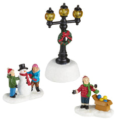 30 Piece Holiday Village Scene with LED Lights & Sounds
