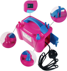 Electric Inflator Balloon Pump, 220V-240V 600W Portable Dual Nozzle (Balloon Arch Kit Included)