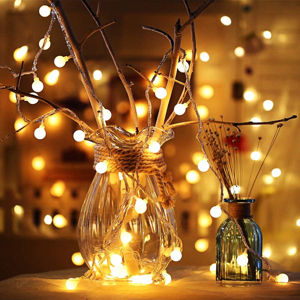 Snowflake Fairy Lights, 6M 40LEDS Battery Powered String Lights Christmas Indoor&Outdoor