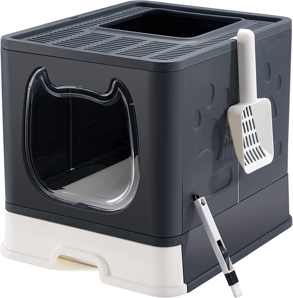 Cherish Lewis  Cat Litter Tray Foldable Litter Box for Small Cats & Rabbits